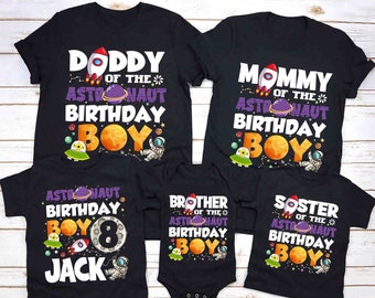 Astronaut Birthday Shirt, Family Astronaut Shirts, Family Rocket Shirt, Matching Birthday Boy, Rocket Birthday Shirts, Birthday Space Shirt