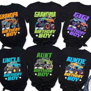 Monster Truck Birthday Shirt, Birthday Boy Monster Truck Shirt, Family Birthday Truck Shirt, Custom Monster Truck Birthday Shirt, Truck Bday