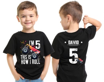 Monster Truck Birthday Shirt, Birthday Boy Monster Truck Shirt,This Is How I Roll Birthday Truck Shirt, Custom Monster Truck Birthday Shirt