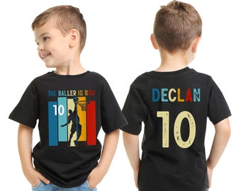 Boy Birthday shirt, Basketball birthday party shirt, Custom Age Birthday Shirt, basketball number outfit, personalized birthday boy shirt