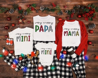 Very Merry Christmas Family Shirt, Very Merry Mama Shirts, Very Merry Family Personalized Shirt, Very Merry Dad Shirt, Very Merry Mini Shirt