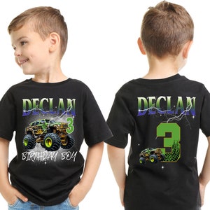 Monster Truck Birthday Shirt, Birthday Boy Monster Truck Shirt, Family Birthday Truck Shirt, Custom Monster Truck Birthday Shirt, Truck Bday