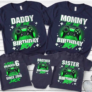 Gamer Birthday Shirt,Matching Family Birthday Shirts,Gaming Birthday Shirts,Video Game Birthday Theme,Custom Gamer Shirt,Gaming Birthday Boy