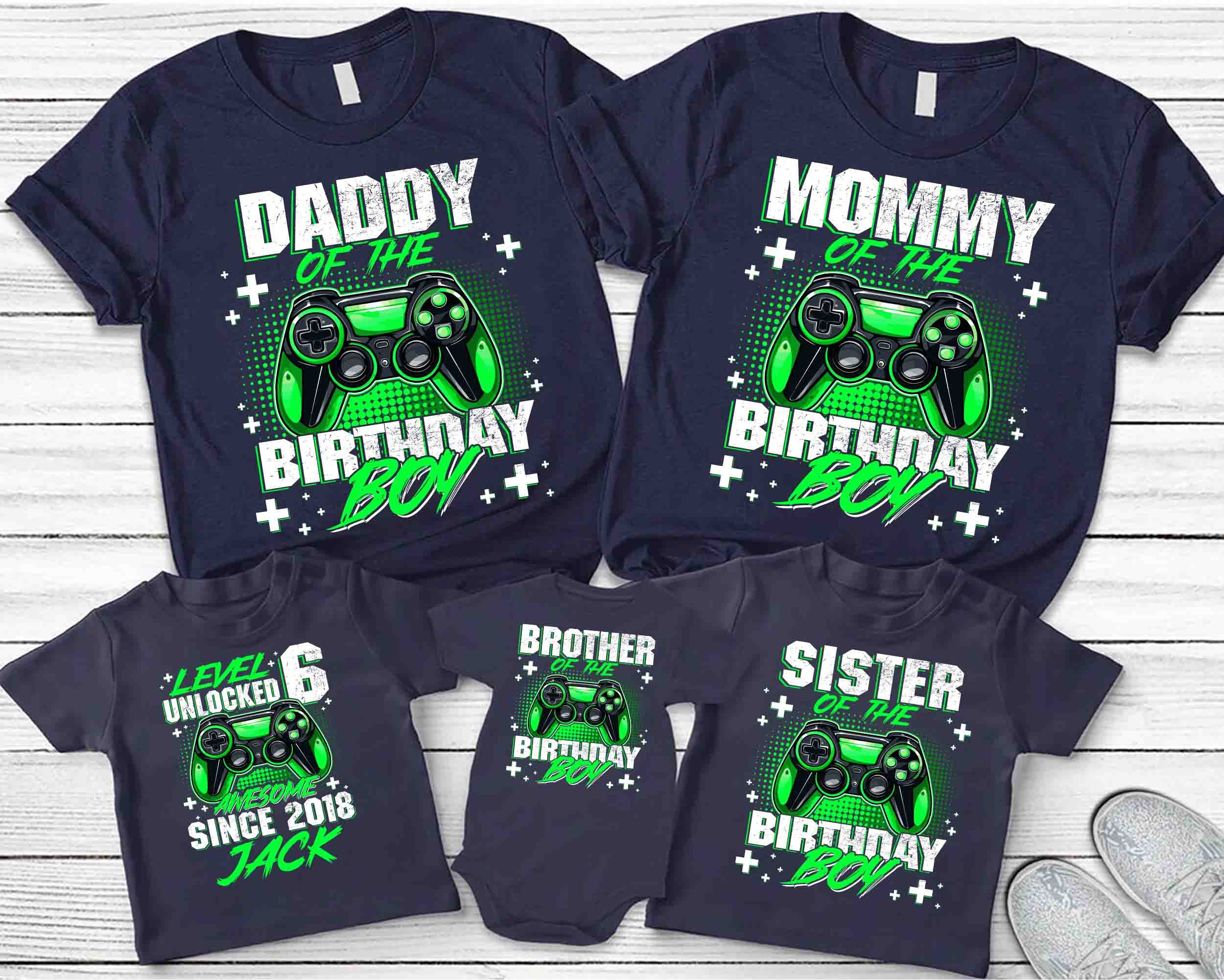 Gamer Birthday Shirt,Matching Family Birthday Shirts,Gaming Birthday Shirts,Video Game Birthday Theme,Custom Gamer Shirt,Gaming Birthday Boy