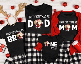 First Christmas of Family Shirt, First Christmas As Mommy, Personalized First Christmas Family Matching Shirt, My First Christmas Shirt