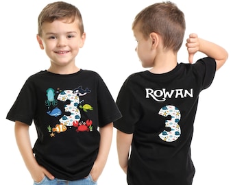 Sea Aquarium Family Birthday Boy Shirts, Ocean Sea Birthday Shirt, Under The Sea Birthday Shirt, Sea Themed, Ocean Themed, Custom Birthday