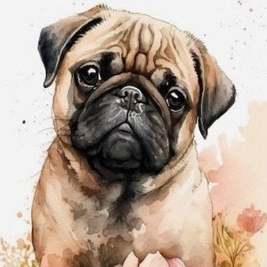 Cross Stitch Pattern Pug