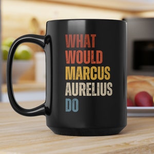 What Would Marcus Aurelius Do Mug, Stoicism, Joke Mug, Stoic Mug, Philosophy Mug, Philosophy gift, Marcus Aurelius Quote, Stoic Principles