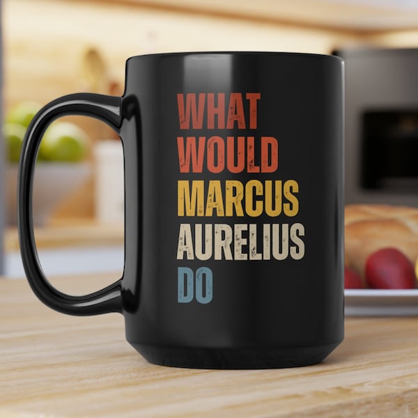 What Would Marcus Aurelius Do Mug, Stoicism, Joke Mug, Stoic Mug, Philosophy Mug, Philosophy gift, Marcus Aurelius Quote, Stoic Principles