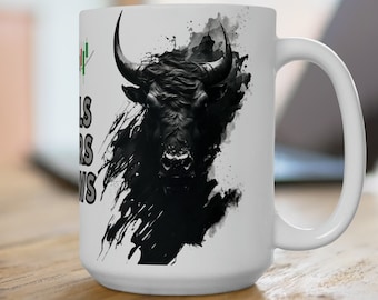Bulls Bears Brews Coffee Mug: Stock Market Trader Gift