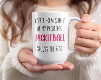 Funny Pickleball Mug, Coffee Lover Gift