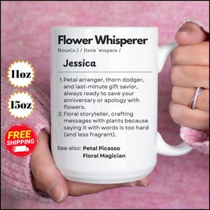 Custom Gift for Florist, Florist Definition, Florist Gift, Florist Definition Mug, Florist Coffee Cup, Custom Gift for Florist, Florist Cup