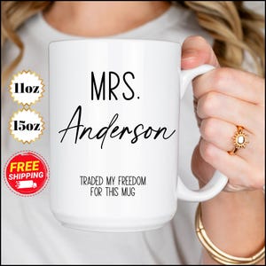 Personalized Mr and Mrs Coffee Mugs, Custom Mr Mrs Coffee Mugs, Husband and Wide Mugs,Bride and Groom Set, New wife Gift, Anniversary gift