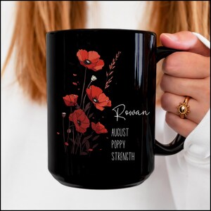 Birth Flower Mug Personalized, Birth Flower Gifts, Birth Flower Cup, Birth Flower Gifts For Women, Birth Flower Coffee Mug Cup
