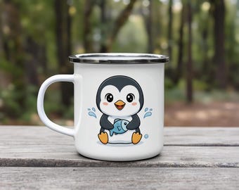Cute Penguin Mug, Personalized Penguin Mug, Animal Lover Gift, Cute Kid's Mug, Fun Coffee Cup, Penguin Themed Gift, Kids Gift Idea
