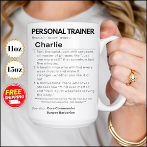 Gift for Personal Trainer, Trainer Definition Mug,  Personalized Gift for Trainers, Customizable Mug, Gift for Fitness Trainers,