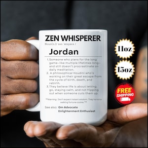 Zen Whisperer Mug: Customizable Buddhist Definition Gift