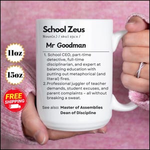 Principal Gift - Funny Headteacher Definition, Teacher Appreciation, School Principal gift,
