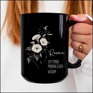 September Birth Flower Mug Personalized, Birth Flower Gifts, Birth Flower Cup, Birth Flower Gifts For Women, Birth Flower Coffee Mug Cup