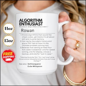 Taza para entusiastas de los algoritmos: regalo para los amantes del cubo de Rubik