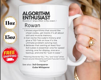 Taza para entusiastas de los algoritmos: regalo para los amantes del cubo de Rubik