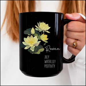 July Birth Flower Mug Personalized, Birth Flower Gifts, Birth Flower Cup, Birth Flower Gifts For Women, Birth Flower Coffee Mug Cup