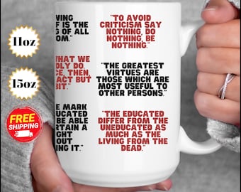 Taza con citas de Aristóteles: un regalo inspirador para los amantes de la filosofía