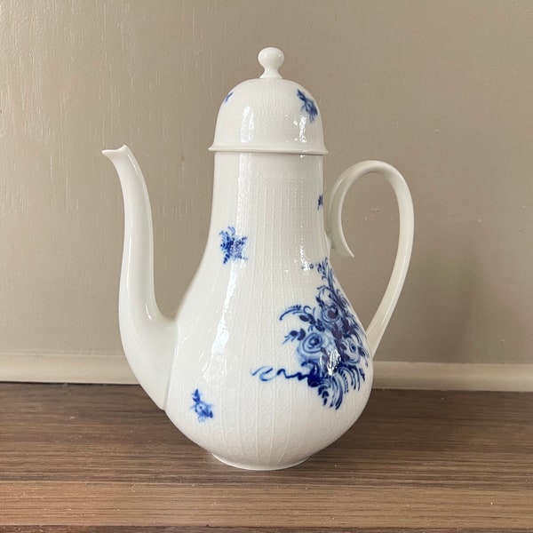 Vintage Rosenthal Rhapsody Blue Rose Coffee Pot