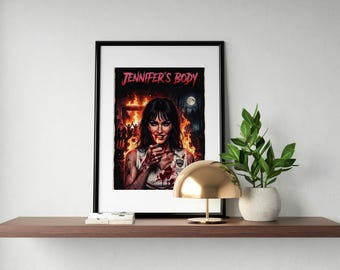 Jennifer’s Body Horror Movie Poster, Cult Classic Wall Decor, Halloween Gothic  Gift, Instant Download