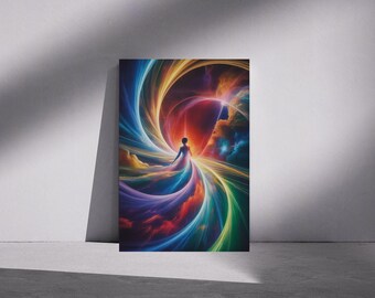 Cosmic Colorful Art Print: Space Contemporary Poster, Eclectic Prints