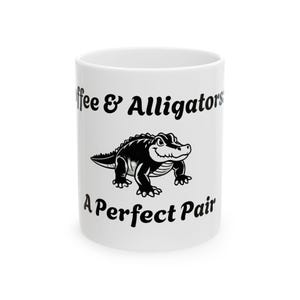 Alligator Ceramic Coffee Mug: Unique Reptile Lover Gift