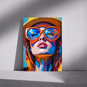 Pop Art Wall Art - Modern Glam Poster - Fashion Wall Art Digital Download - Colorful Wall Decor - Urban Fashion Portrait - Posterity-Posters