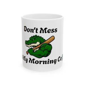 Alligator Ceramic Coffee Mug: Reptile Lover Gift