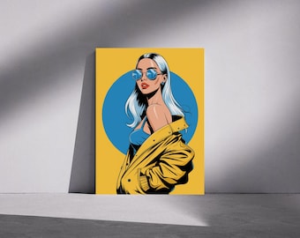 Pop Art Woman Print: Retro Comic Style, Bold Fashion (Digital Download)