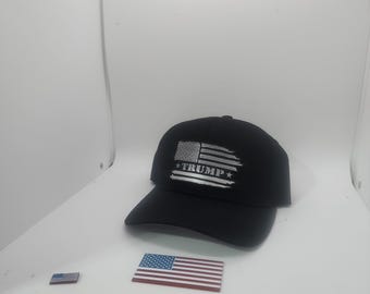 American Flag Trump patch hat