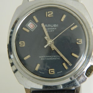 Rare 1970s Marubi Sport Watch | Swiss Made, Water Protected, Antimagnetic | Men&#39;s Wristwatch