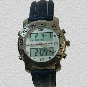 Image Quartz Mechanism Chrono Alarm Digital and Analog Watch - Stylish Design and Functional Features