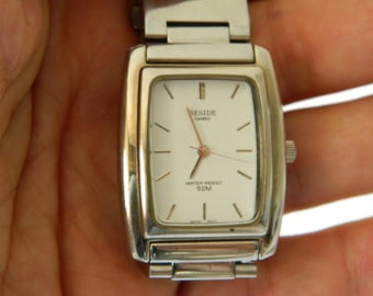 Casio Beside MTP-1135 Stainless Steel Wristwatch 50M Water Resistant