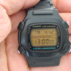 Vintage Casio W-740 Men&#39;s Digital Watch | Alarm, Electro Luminescence | Quartz