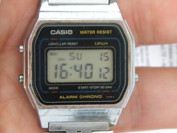 【80's Vintage】 CASIO Alarm-Chrono W-36 CASIO - W-36 - Marlin - Vintage Digital Watch - Digital