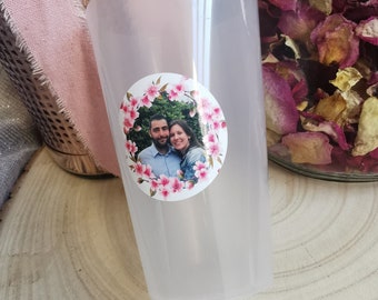 Tumbler, personalized glass with photo