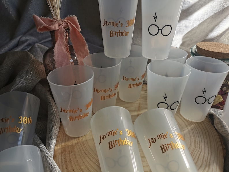 Jaymie Lettering Harry Potter Personalized Plastic Cup - Etsy