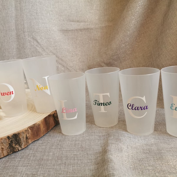 Tumbler, personalized plastic glass