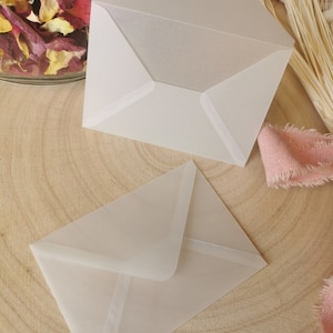 Minis enveloppes transparentes lot de 10
