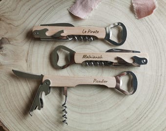 Bottle opener / corkscrew / lemonade maker / Father's day gift for stag, wedding, birthday