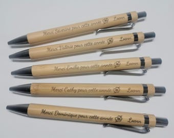 Personalized wooden pens, teacher gift, corporate gift, guest gift for wedding / baptism / communion / birthday.