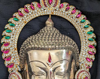 Varalakshmi Crown Arch/ Varalakshmi Stone Decorated Crown Arch / Ammavaru  Crown Arch Bun / Varalakshmi Jewelry / Deity Decorated Crown Hair