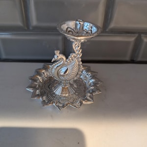 German Silver Diya / Return Gift Ideas / Indian Pooja Gift ideas / Housewarming Gift ideas/ German silver gifts/ Pooja Favors German Silver