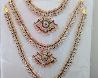 Varalakshmi Ornaments/ Varalakshmi Kireedam / Necklace / Pooja Ornaments / Ammavaru Crown/ Varalakshmi Garland/ Kalasham Haram/ Bottu/ Bindi