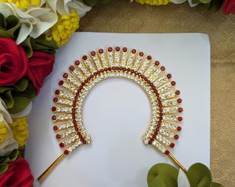 Varalakshmi Crown/ Varalakshmi Stone Decorated Crown / Ammavaru Stone Crown / Varalakshmi Pooja Jewelry / Goddess/Deity Decorated Crown
